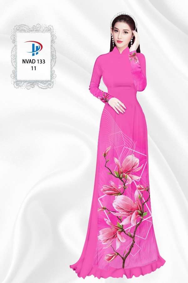 Vải Áo Dài Hoa In 3D AD NVAD133 56